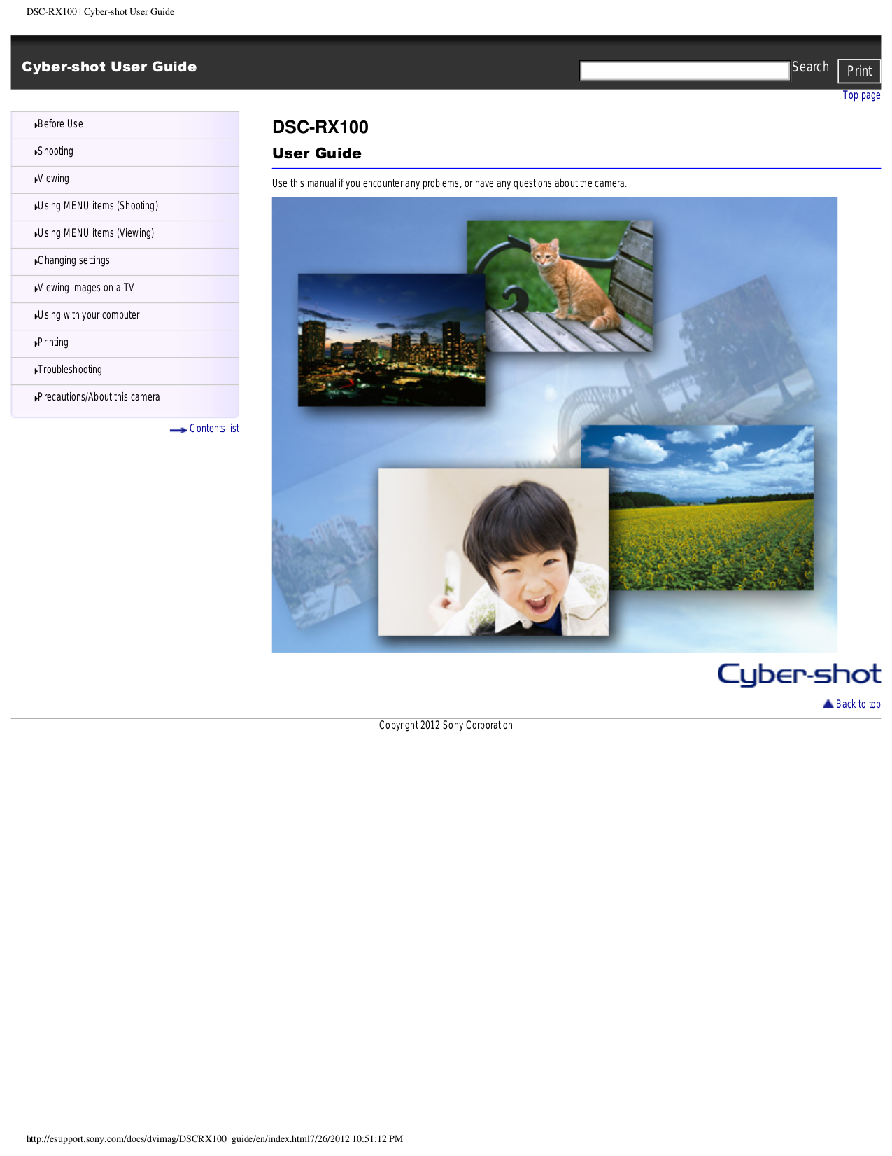 Sony Rx100 User Guide Pdf